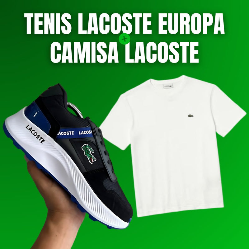 Tenis Lacoste Europa + Camisa Lacoste Exclusiva [Últimas unidades disponibles] - Exito Tienda